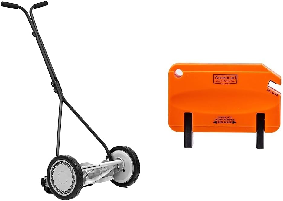 Great States 415-16 16-Inch Reel Mower and American Lawn Mower SK-2 Reel Lawn Mower Sharpener Bundle