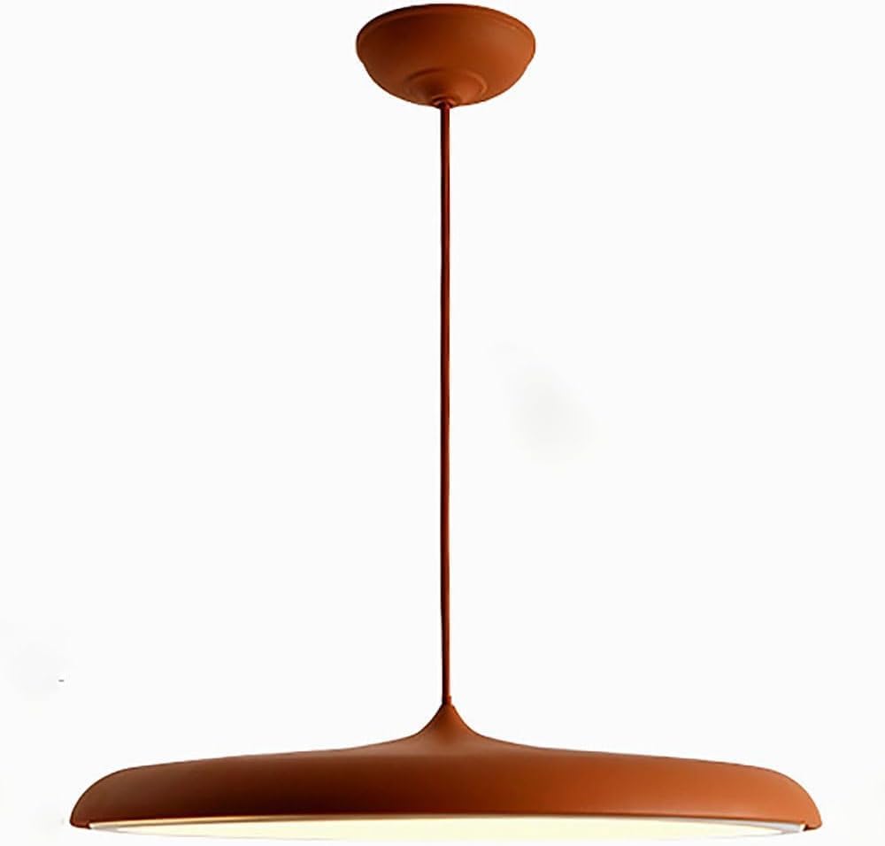 Hanging Lamp with 15.7 Inch Shade for Kitchen Island,Farmhouse Pendant Lights Kitchen Island,Dining Room(Orange,15.7in)