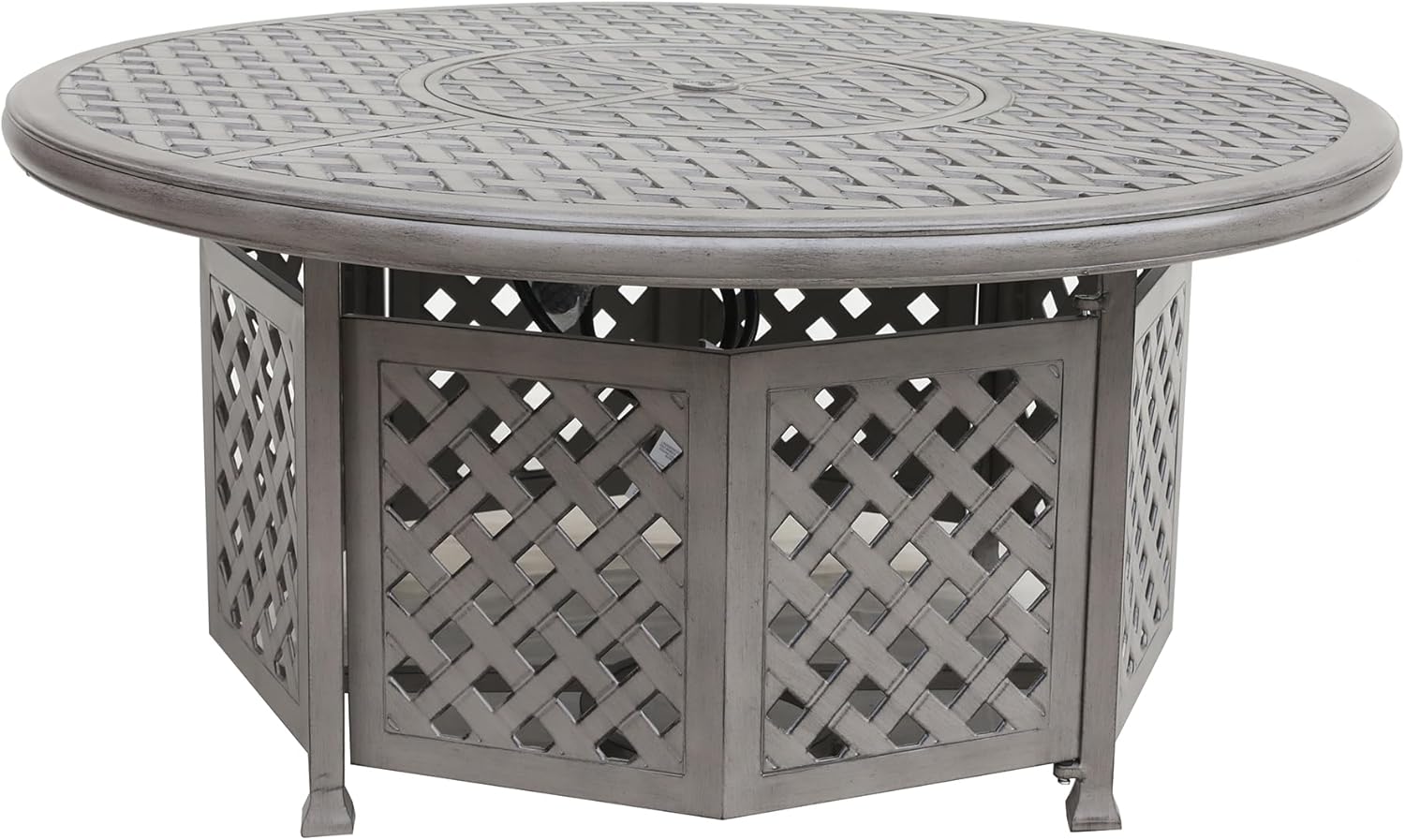Cast Aluminum Propane Gas Firepit Table, Chat Height