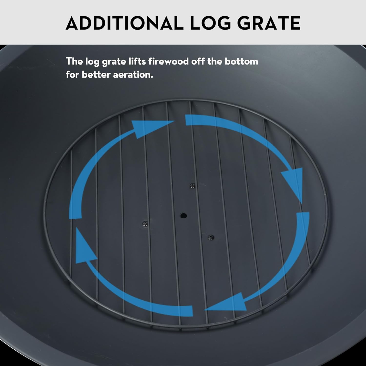 Bestier 30 in Outdoor Wood Burning Fire Pit with Mesh Lid and Fire Picker - Durable Steel Fire Pits for Outside, Fire Pit for Backyard, Porch, Deck, Camping