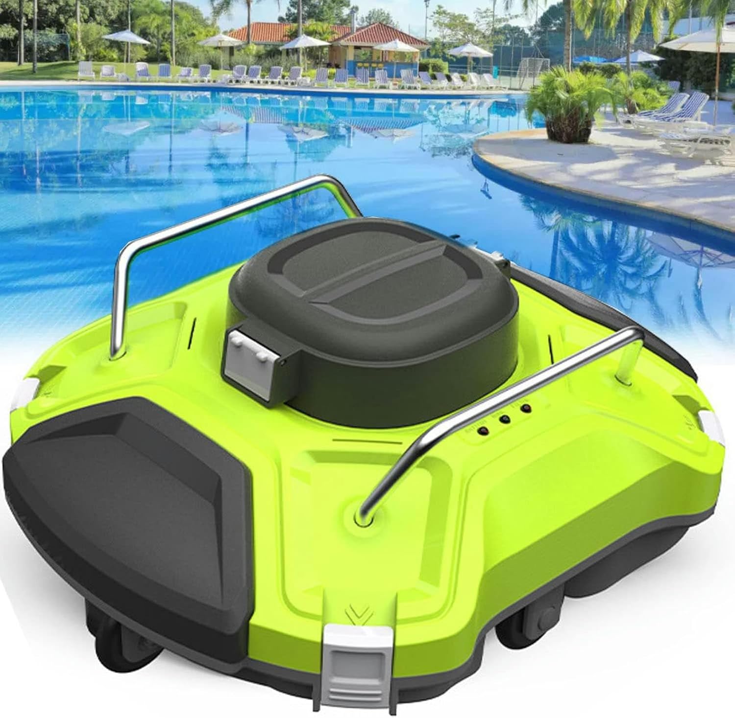 Swimming Pool Cleaner Robot - Fully mxsomatic, Cordless Vacuum Cleaner for Ground Pool - Underwater Pool Vacuum Cleaner