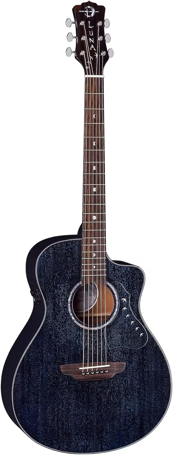 Luna Moonbird Acoustic-electric Guitar - Midnight Blue