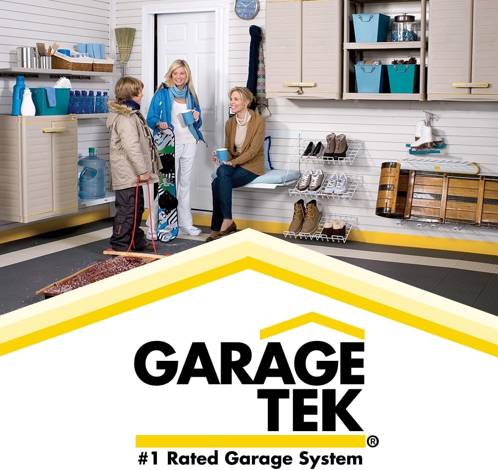 GarageTek Coat & Hat Rack Wall Organizer | Wall Mount Storage Rack | Hat Stand, Coat Rack, Helmet Holder, Slatwall Accessories - Mounts on TekPanel, TekTrak and Most Other Garage Storage Panels