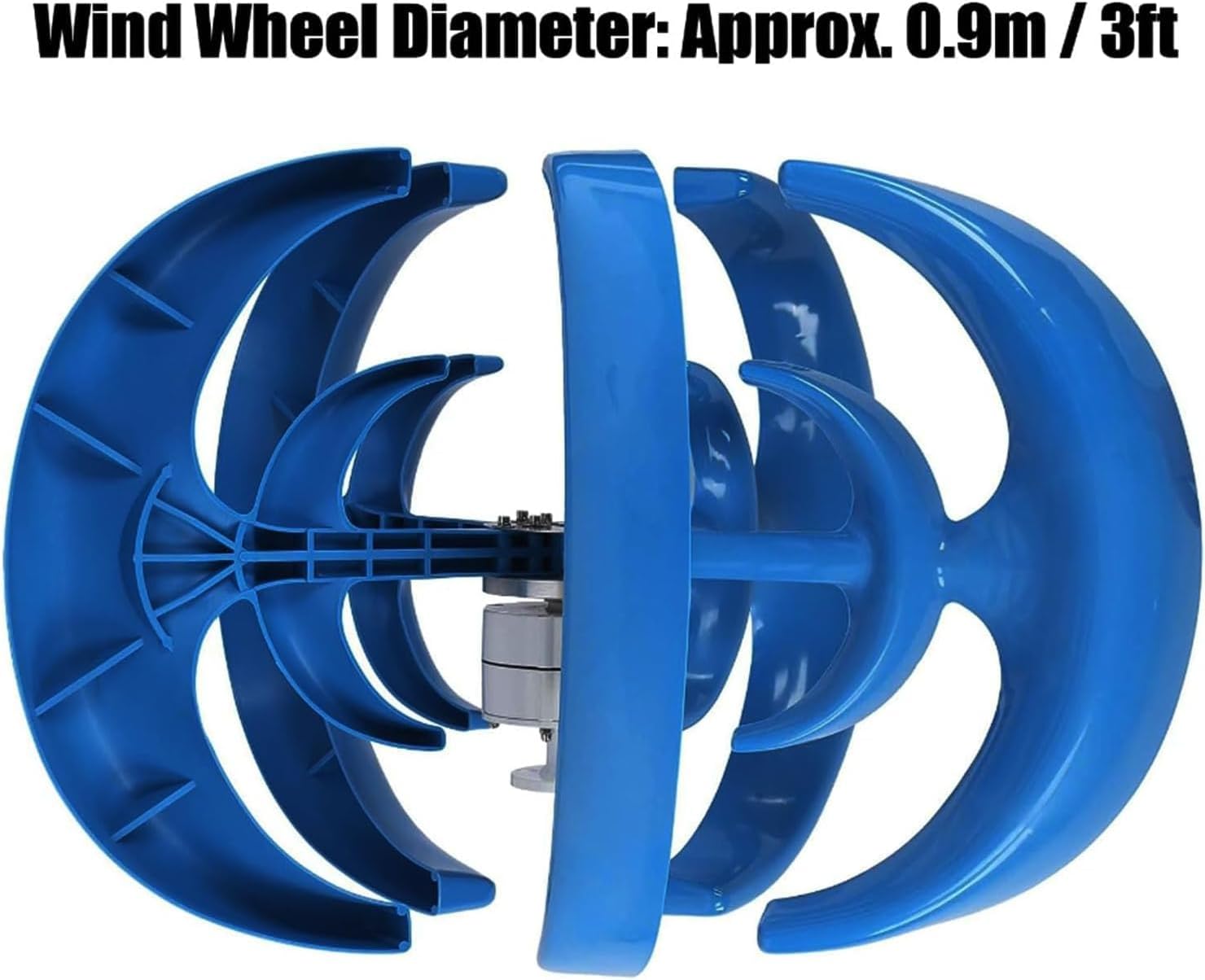 9000W Wind Turbine Generator, Vertical Axis 5 Blades Outdoor Windmill Kit with MPPT Controller for Home Use Vertical Axis