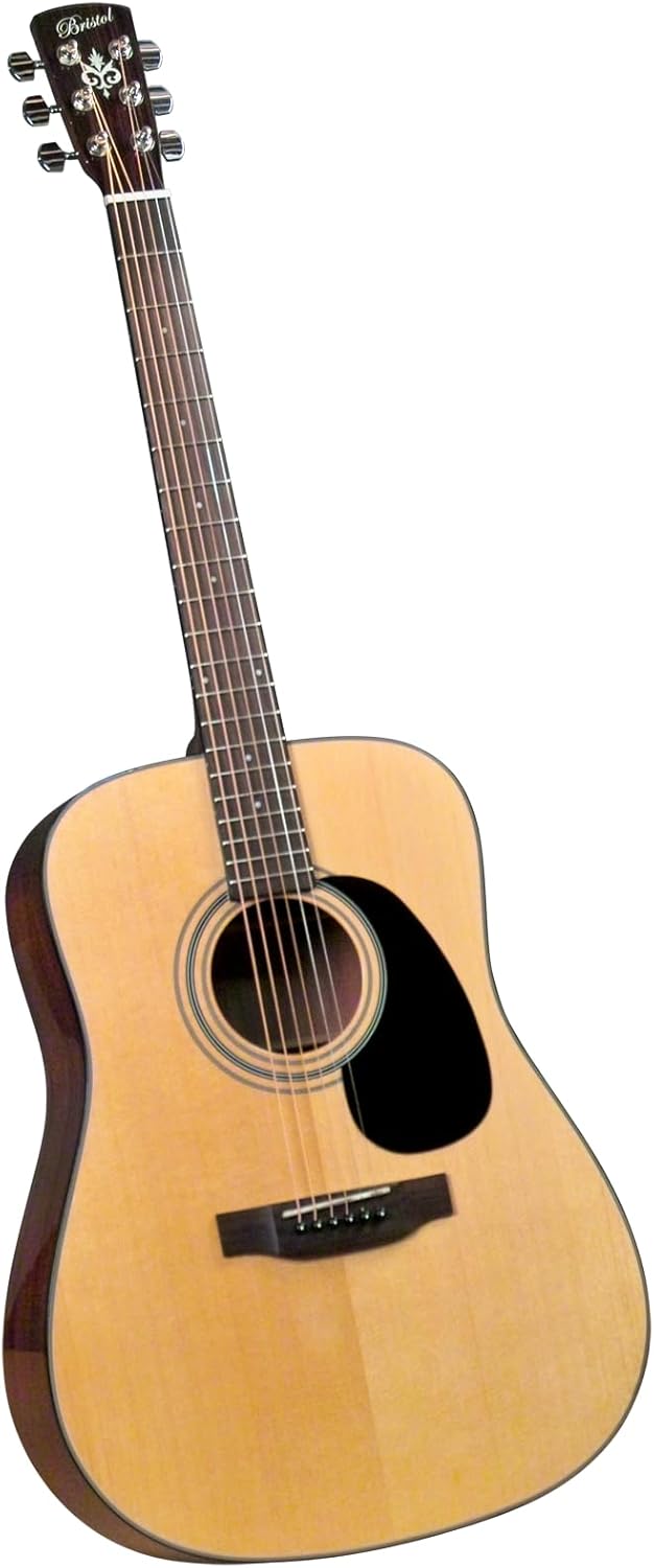 Bristol by Blueridge BD-16 Dreadnought Acoustic Guitar – Spruce Top, Mahogany Back & Sides, Chrome Tuners, Full-Range Tone