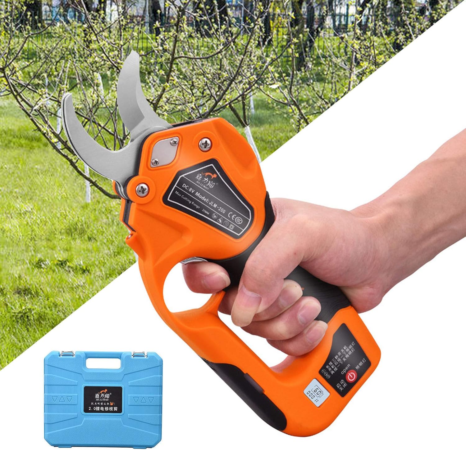 Rechargeable Electric Pruning Scissors Cordless Pruning Shears 20mmGarden Pruner Secateur Branch Cutter Cutting Tool