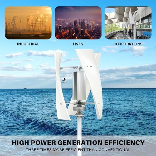 Residential Wind Turbine Generator Kit 12000W - Horizontal Blades with Controller, 12V/24V/48V Magnetic Levitation for Home Use, Eco-Friendly Energy Solution