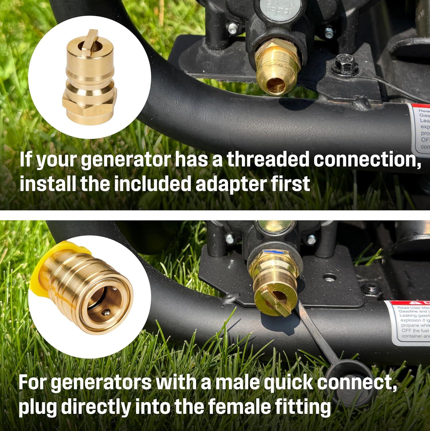 Westinghouse 25-Foot Natural Gas Hose with Adapter, 1/2-Inch Diameter, For Westinghouse Tri Fuel Generators