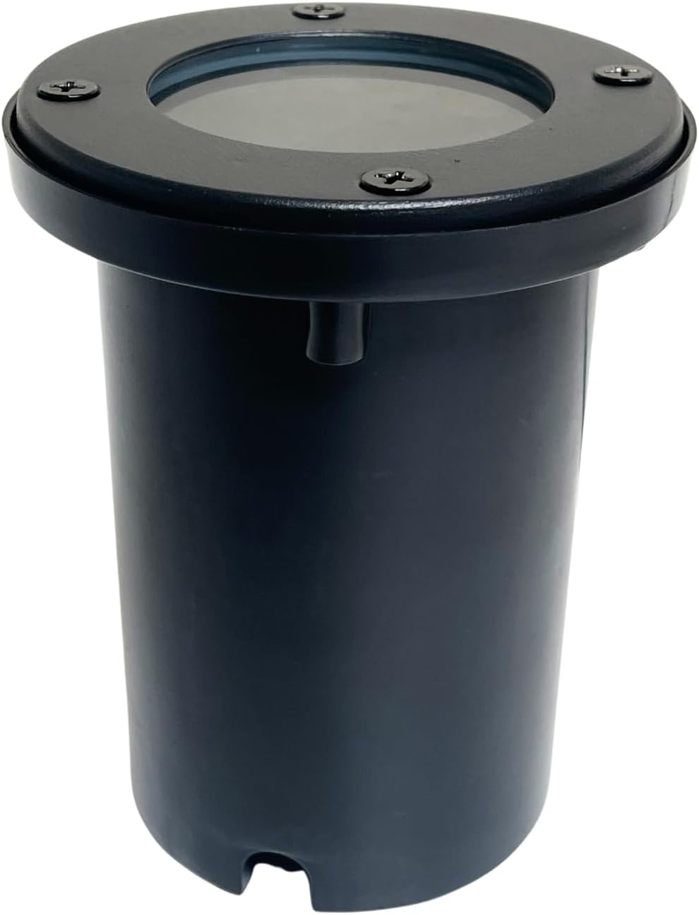 Top Notch In-Ground Well Light Fixture with Plastic Cover, Black Finish, Halogen and LED Bulb Compatible, Outdoor Landscape Lighting