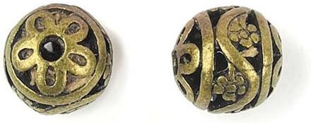 Jewelry Making Charms LY057 Hollow Balls Loose Beads Ancient Bronze Retro Findings Bulk