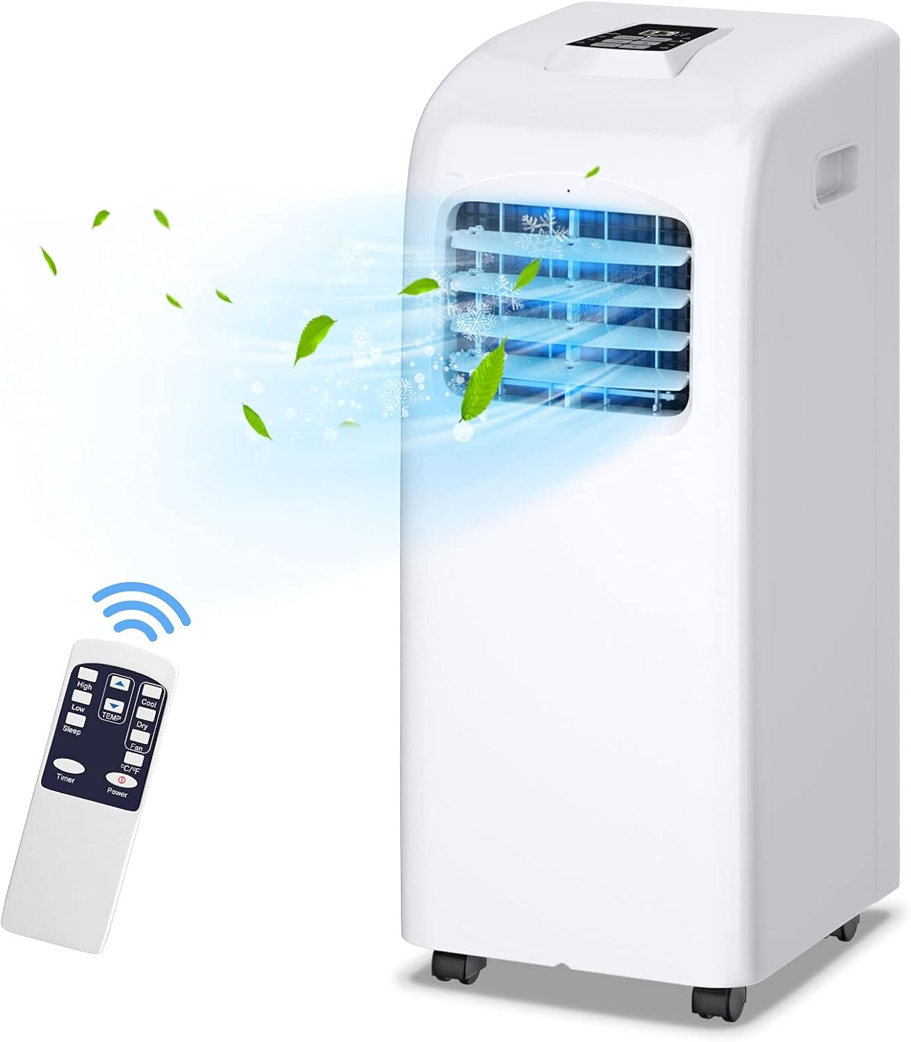 GOFLAME 8000BTU Air Conditioner Portable, Freestanding Room AC Unit with Remote Control and LED Display, Built-in Dehumidifier and Fan Mode, Cools Rooms up to 400 sq.ft