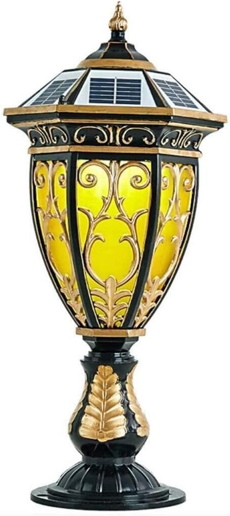 Modern Outdoor Doorpost Landscape Light, Metal Lamp with Glass Shade, Waterproof Garden Pillar Lantern, Retro Courtyard Headlight