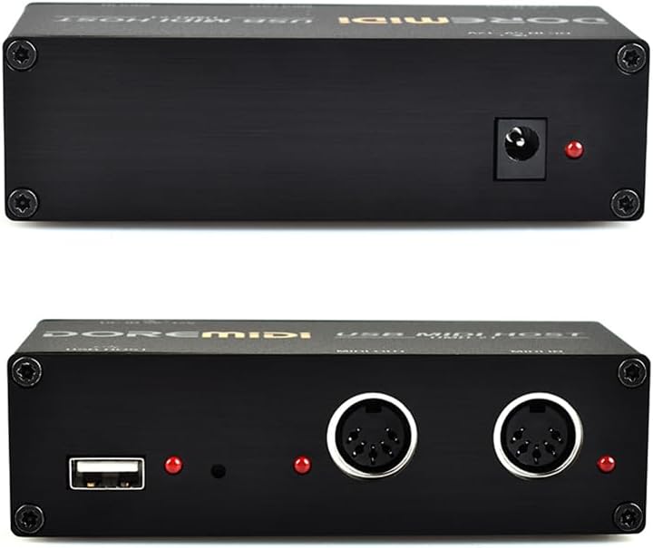 High Speed USB MIDI Host Box 1-in 1-out 16 Channel MIDI Box Applicable to MIDI Keyboard Electric Blow Tube Electric Drum USB to MIDI Converter MIDI Interface,DOREMiDi