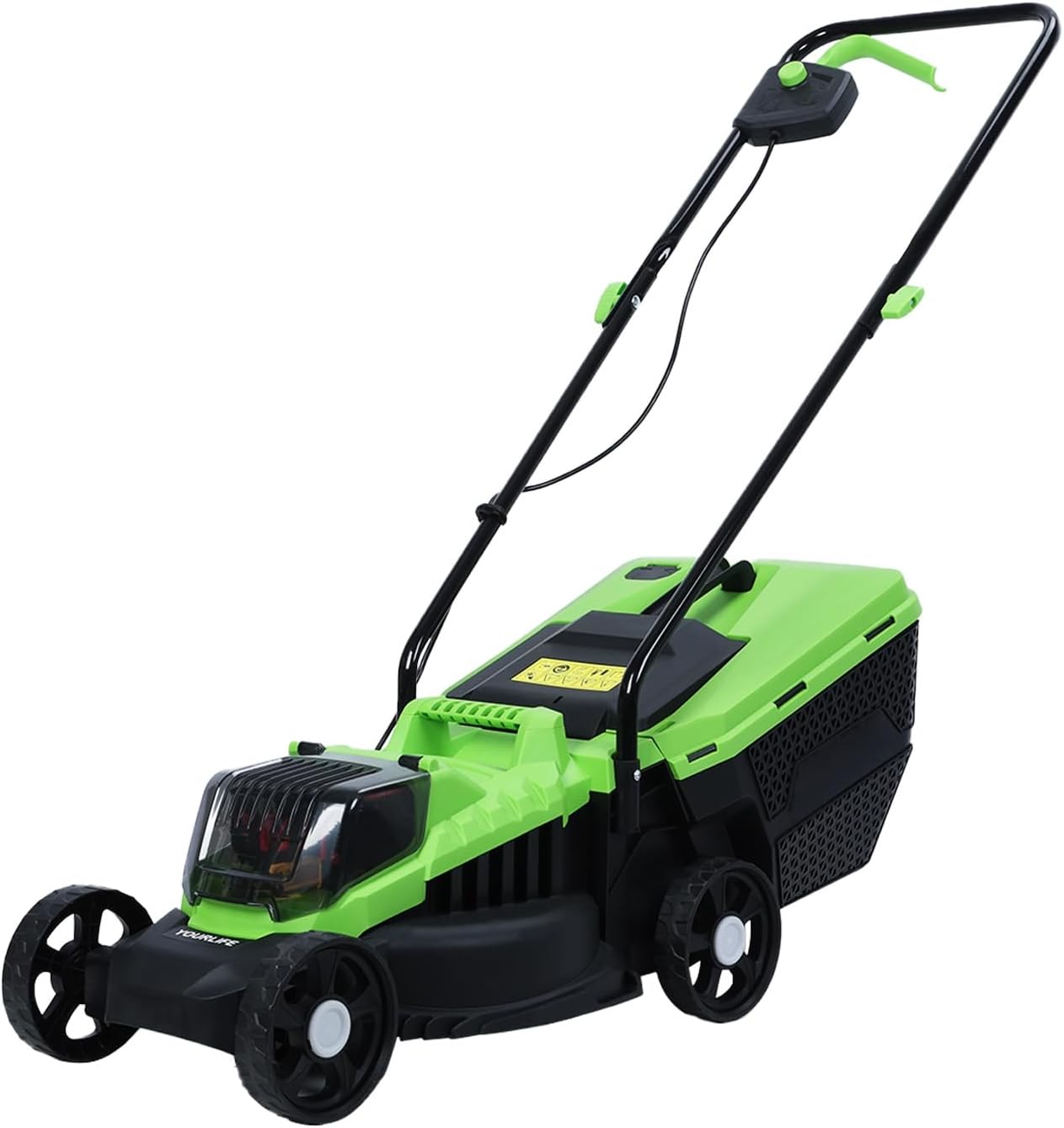 Electric Lawn Mower, Cordless Lawn Mower with 30L Grass Tank, Self Propelled Lawn Mower, Push Lawn Mower with Brushless Motor, Battery Powered Lawn Mower for Home Use Green
