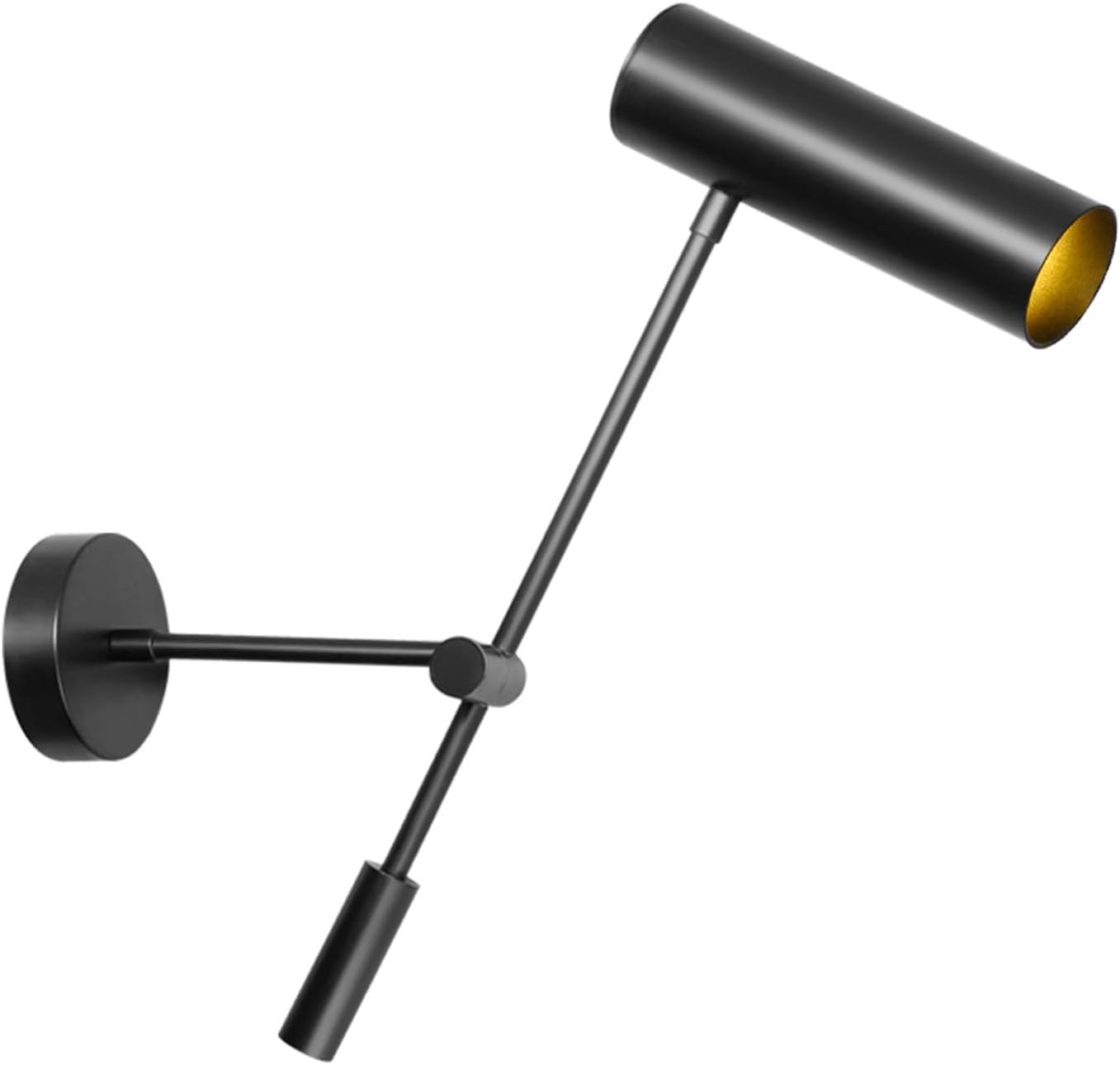 Swing Arm Wall Lamp Metal Long Pole Wall Led Lights for Bedside Living Room Up Down Rotatable Picture Wall Spot Lighting Fixture,Small