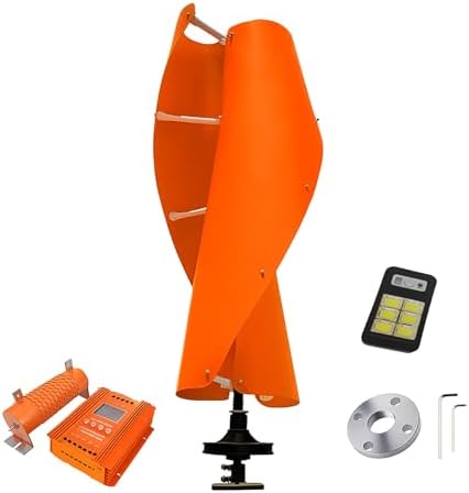 2000W/4000W/8000W/10000W Wind Turbine Generator Kit - 12V/24V/48V Off-Grid System with Hybrid MPPT Charge Controller, Low Wind Speed, Silent Maglev, Includes Garden Light Clip