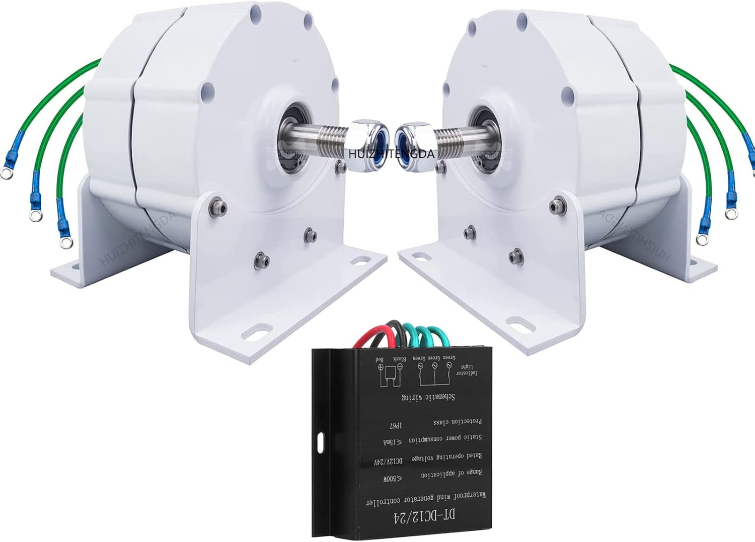 48v,﻿10000W Horizontal Wind Turbine Generator, 24V 48V 120V 220V High Efficient Free Energy Gearless Permanent Magnet Generator Motor DIY for Home Use