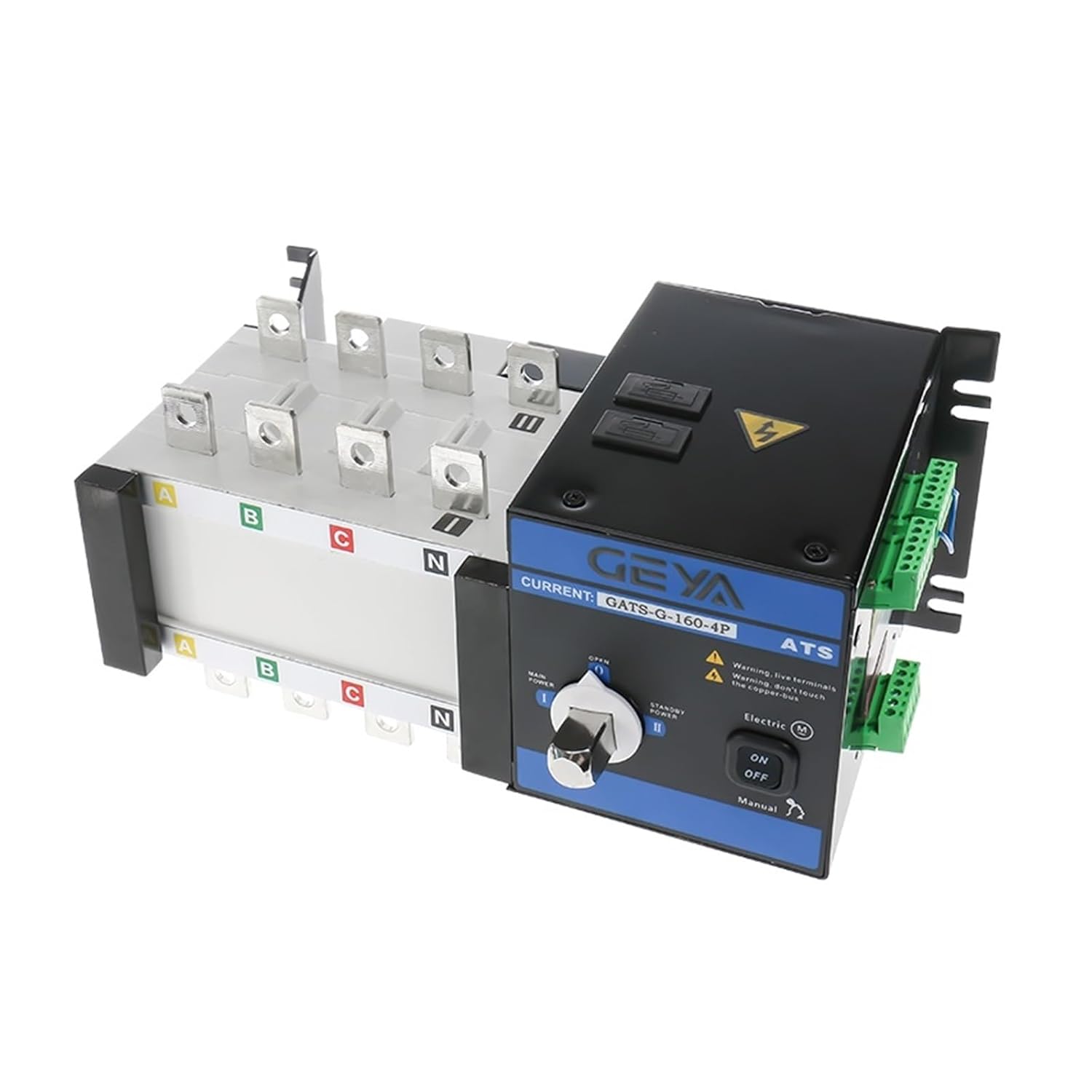 10pcs ATS PC Class Automatic Transfer Switch Generator Changeover Switch 3P 4P 160A AC400V Auto or Manual ATS 440V