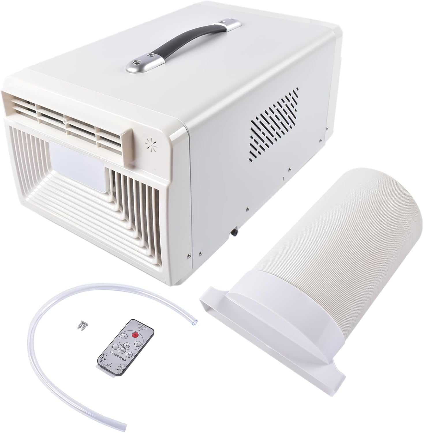 110V Portable Air Conditioner Portable AC Unit 650W Cooling for Tent Camping RV Truck Van Life Home, White Mustrod