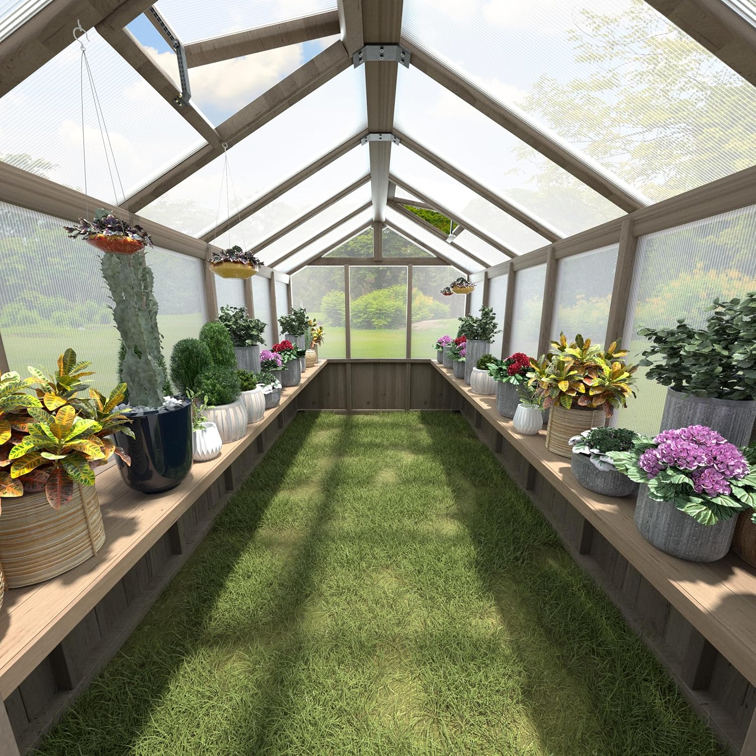 Shelf Suitable for 12FT Wood Greenhouse, 137