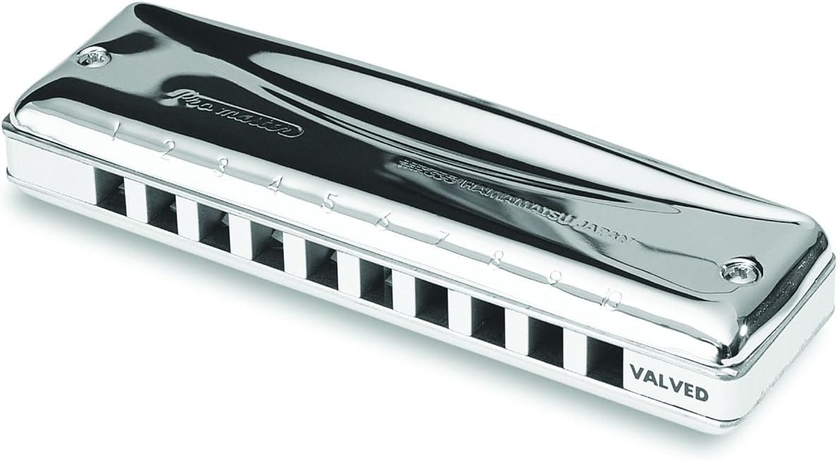 Suzuki MR-350V-AB Promaster Valved Deluxe 10-Hole Diatonic Harmonica, Key of Ab