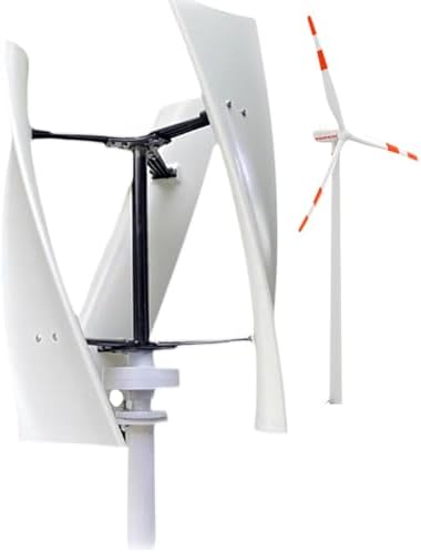 3000W Noiseless Vertical Wind Turbine Kit - Horizontal Generator with Magnetic Levitation 3-Blade Design & Controller for Home Battery Charging Solutions