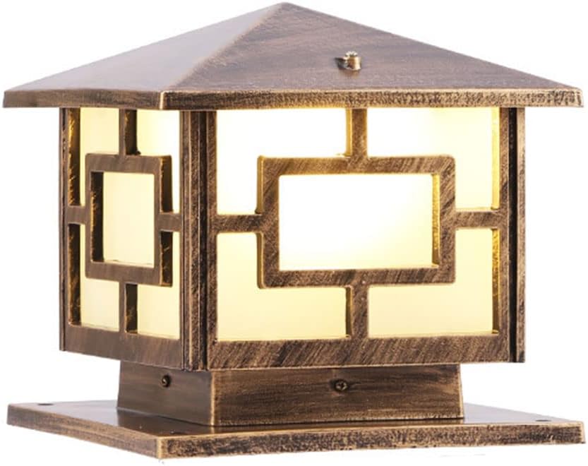 Column Lights Landscape Outdoor Lighting Fixtures Square Exterior Post Lights IP54 Waterproof Pillar Lights Rainproof Post Light Fixtures Modern Exterior Pillar Lights Garden Park Lightin