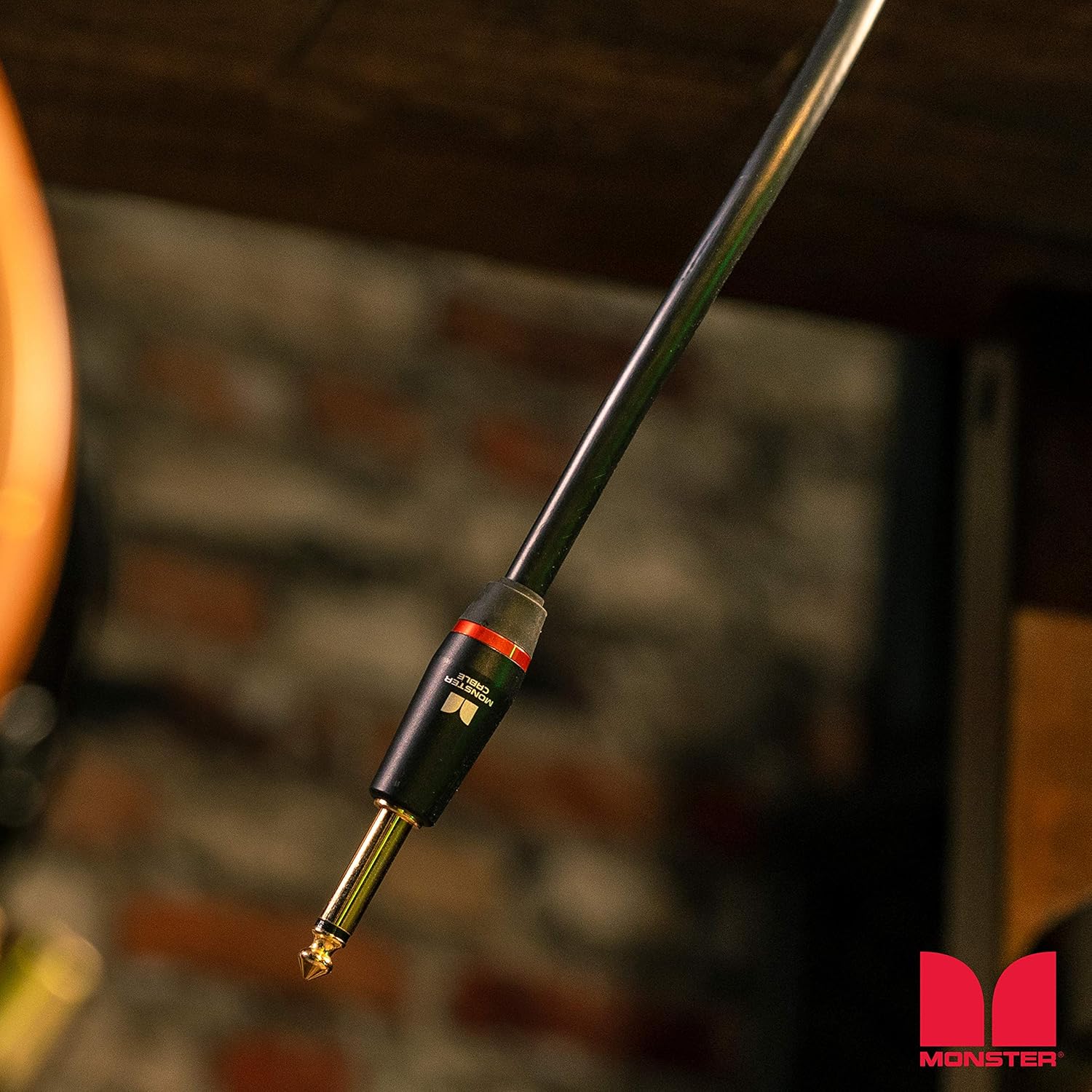 Monster 21 ft Straight to Straight Bass Guitar Cable. 95% Copper Braided Shield. Bass Guitar Amp Cord