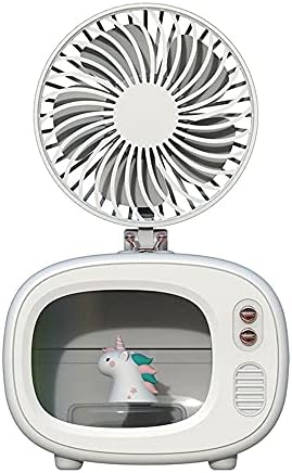 Cooling Fans Personal Air Cooler, 4000 mAh Cordless Portable Air Conditioner with 3 Speed Modes, Rechargeable Mini Air Conditioner Fan with 7 Colors Night Light for Desktop, Office, Room (Green)