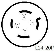 Parkworld Generator 4-Prong 20 AMP NEMA L14-20 Extension Cord (50FT)