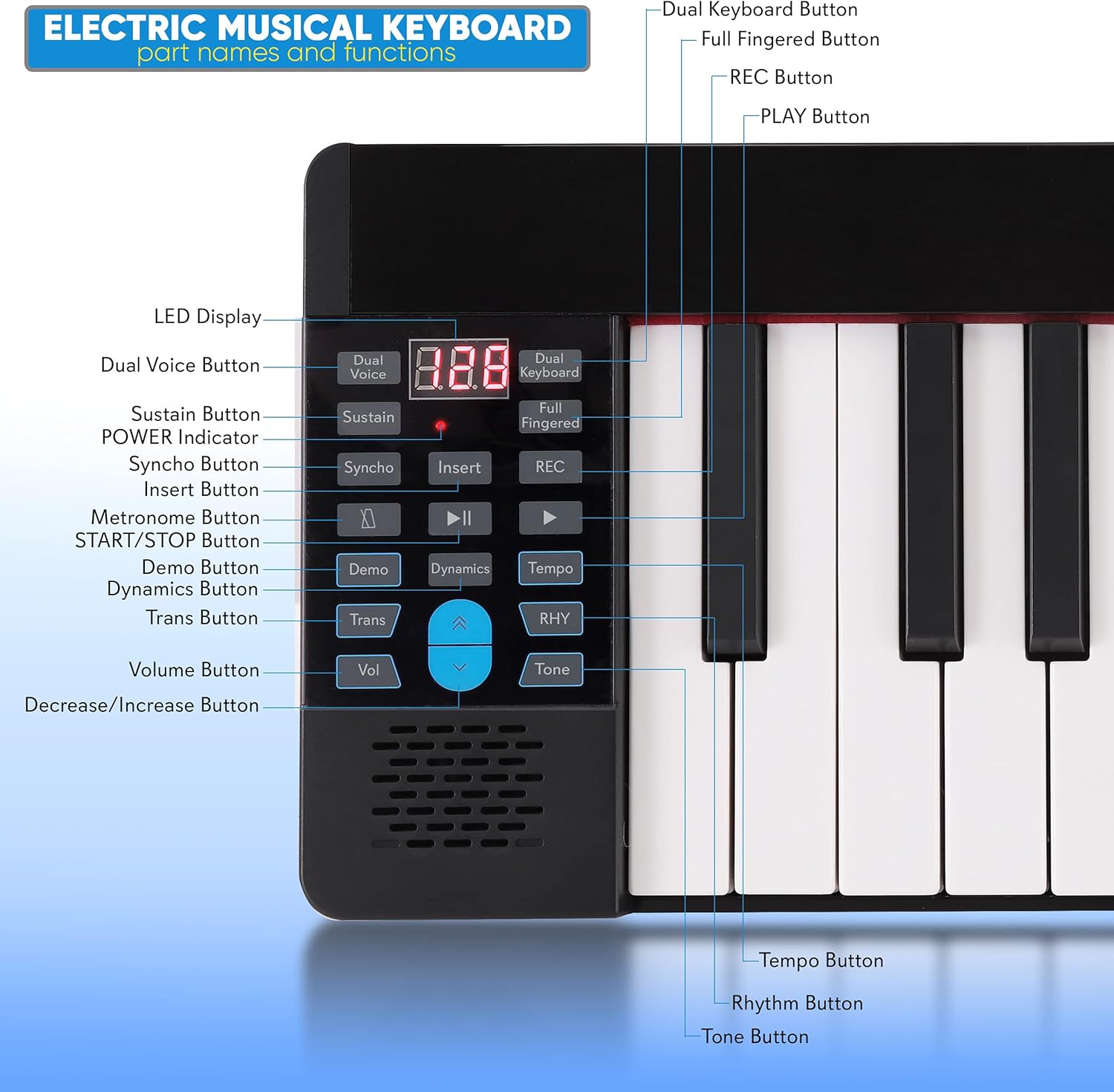 Pyle 88-Key Electric Piano Keyboard – Full Sized Bluetooth Enabled Keyboard with 28 Rhythms & Tones, Built-In Speaker, Sustain Pedal, Piano Bag, Portable Design, Ideal for Beginners and Professionals