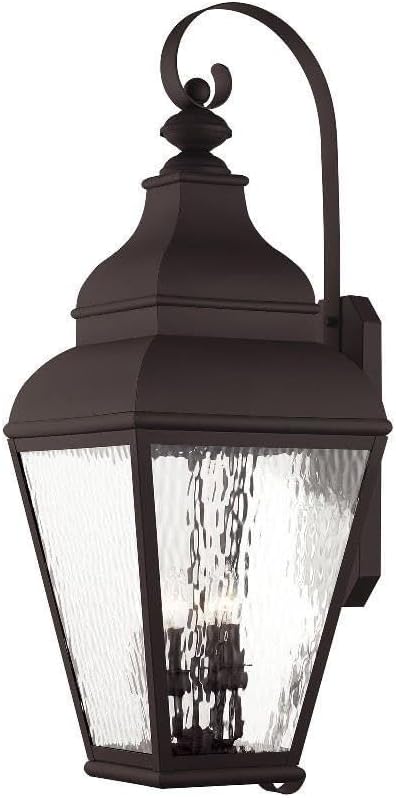 Livex Lighting 2607-07 Exeter 4-Light Outdoor Wall Lantern, Bronze