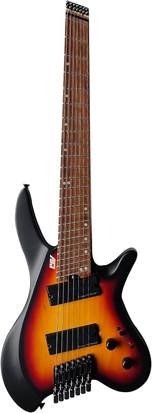 IYV-ISHLFF7-550 7-String Headless Electric Guitar, Sunburst