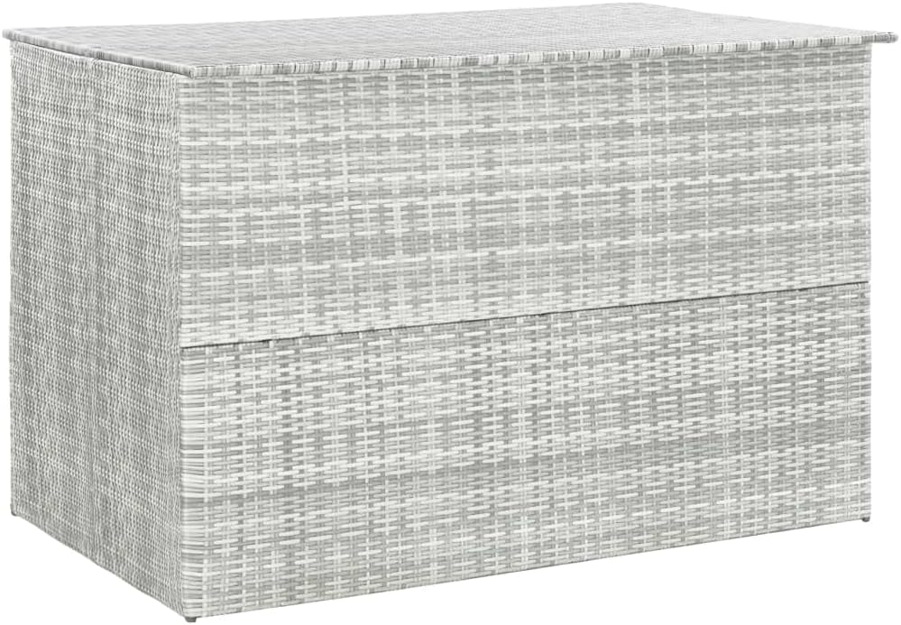Patio Storage Box,deck box bench,deck box,outdoor storage box,patio furniture, for Patio, Lawn, Backyard, Outdoor, Light Gray 59.1