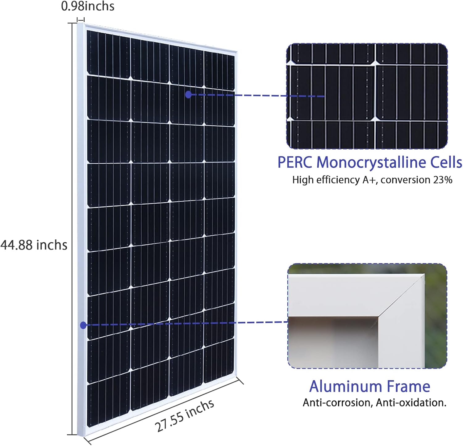 150 Watt 12Volt Solar Panel Kit Monocrystalline Module 20A Charge Controller for RV, Boats, Trailer, Camper,Off-Grid System(150W Solar kit)