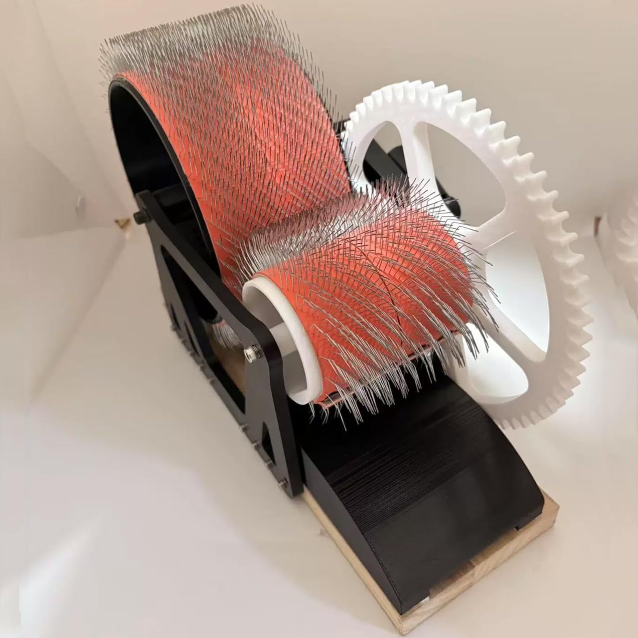 Manual Wool Carding Machine, Drum Carders for Wool, Hand-Cranked Fleece Carder for Fast Color Mixing, Combing, Spinning, Ideal for DIY Craft and Felt Making