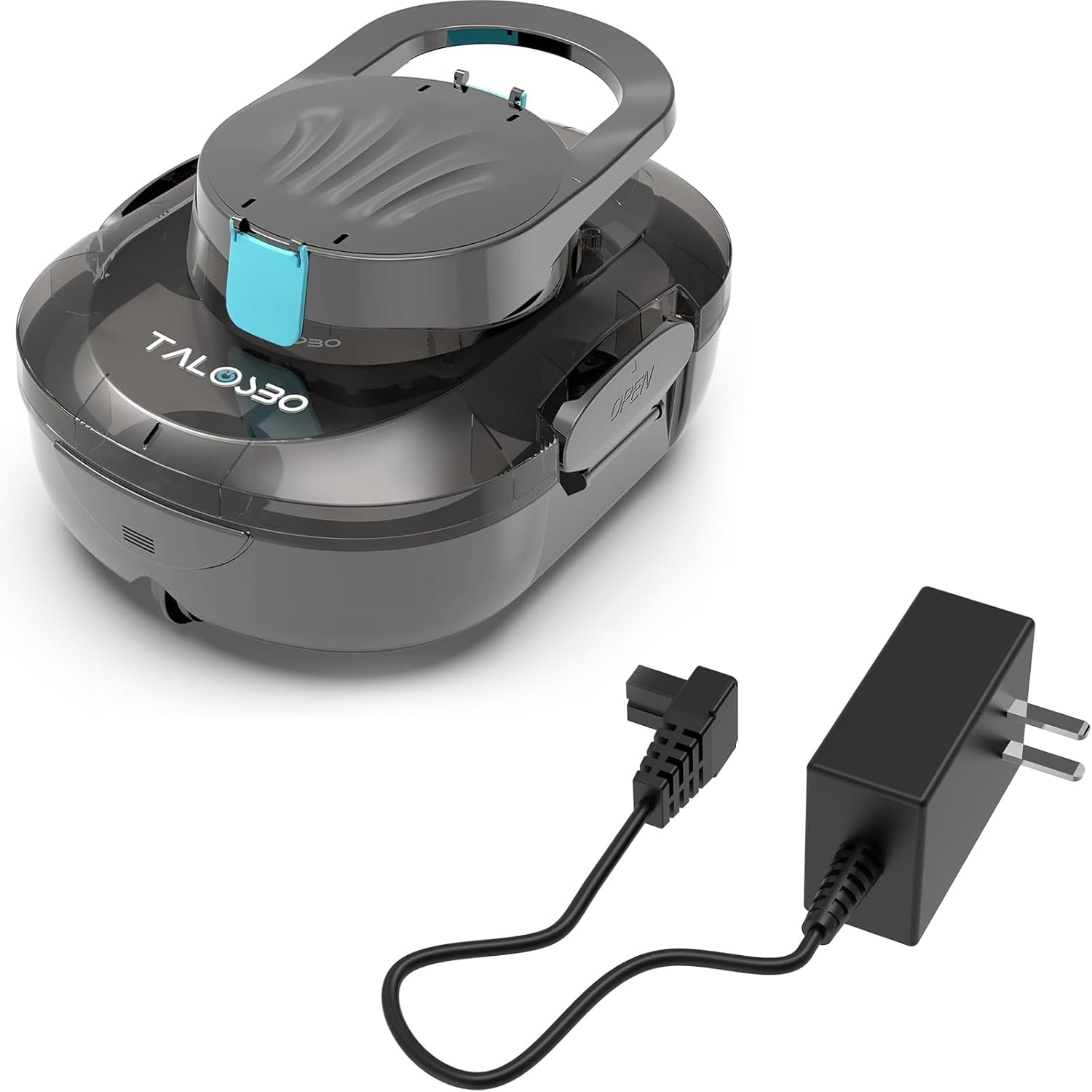 Pleco S1 Cordless Pool Vacuum Robotic Pool Cleaner with 75-80Mins Runtime, Small Pool Robot for Above-Ground Pools up to 645 Sq.ft, Lightweight, Auto-Parking, Black & Charger
