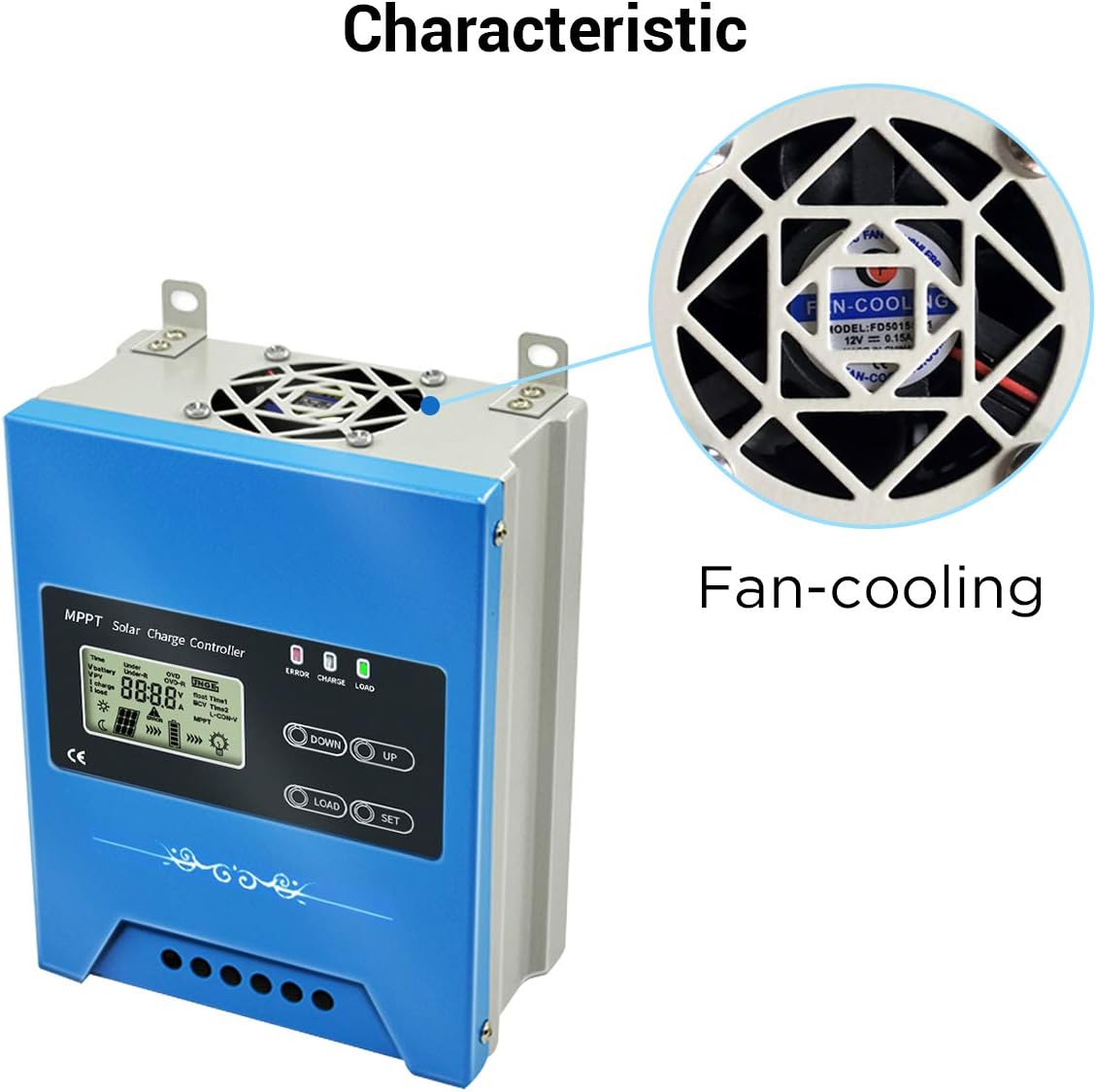 30A MPPT Solar Charge Controller 12V/24V Auto Working Buck Solar Panel Battery Regulator Maintainer with LCD Display for Solar Panel Battery Overload Protection