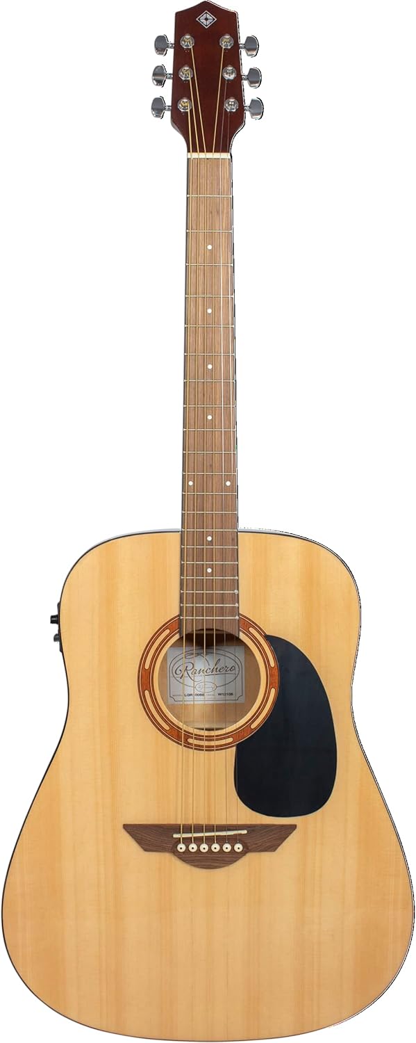 H. Jimenez 6 String Acoustic-Electric Guitar, Right, Tan (LGR100SE)