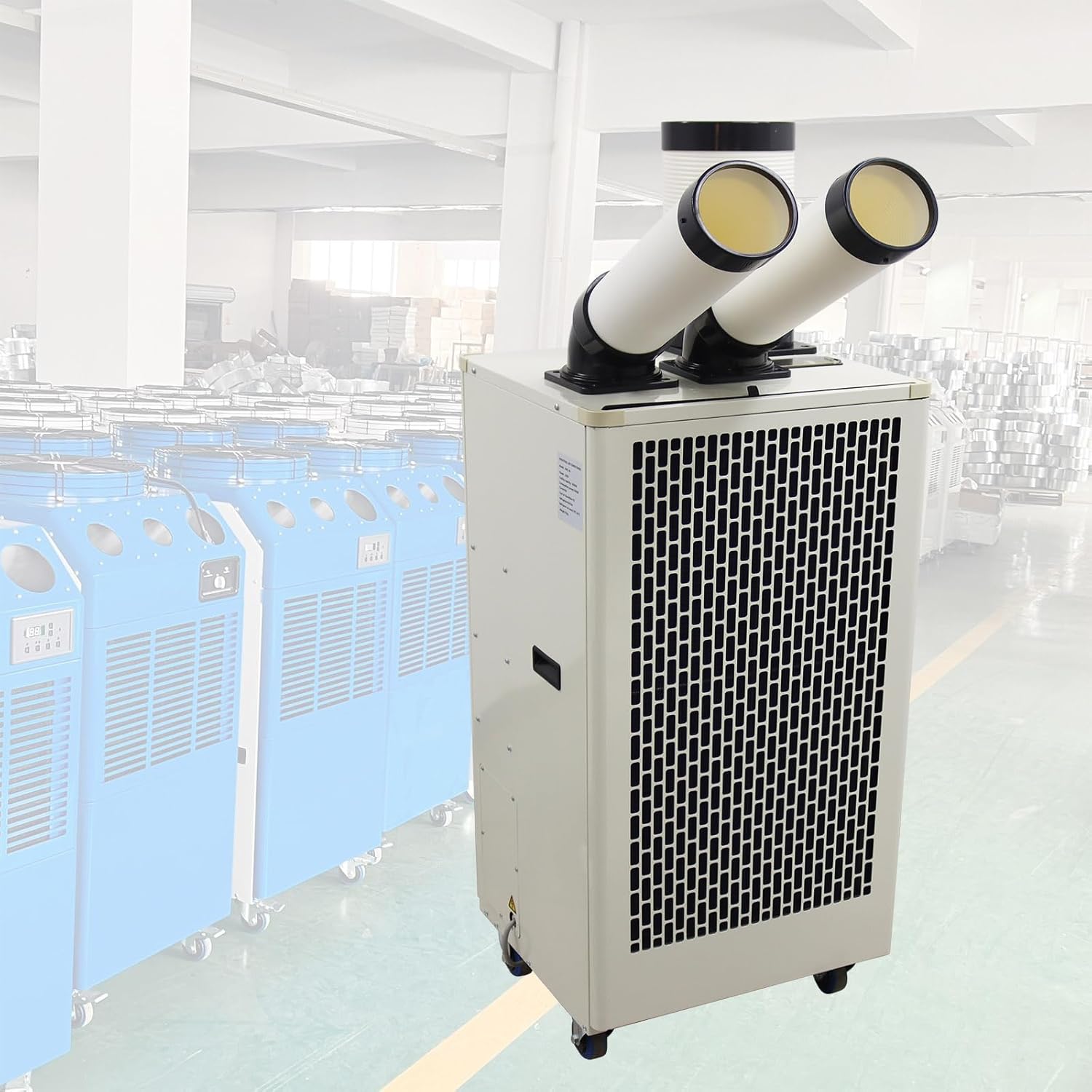 220V Industrial Air Conditioner 780m³/h Spot Cooler Commercial Portable Mobile Air Conditioner, 15400BTU/H 2100W