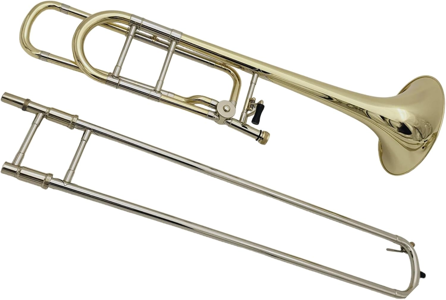 Adult Trombone Instrument Trombone Bb/F Brass Lacquer Gold Plated Professional Instrument With Mouthpiece Box
