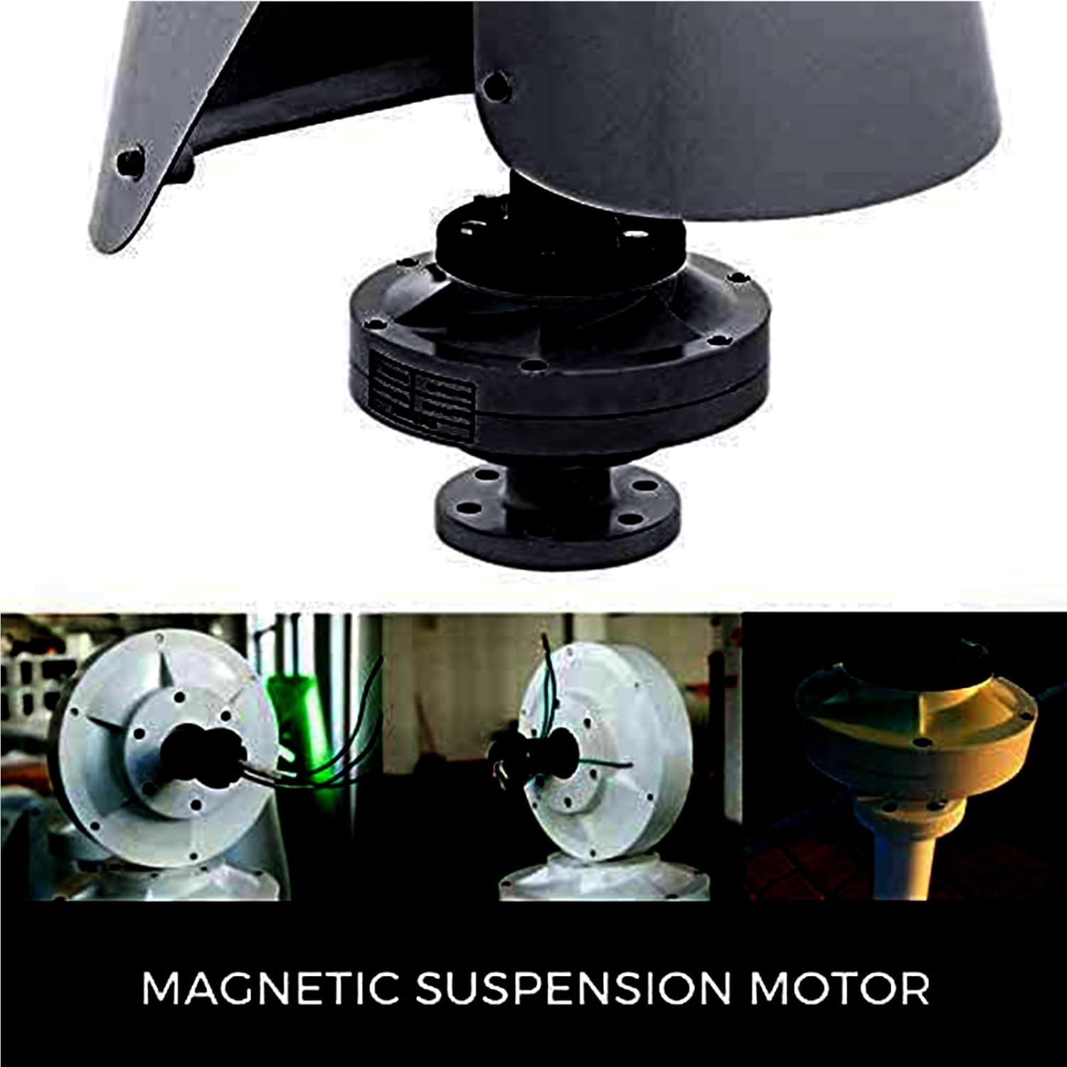 Wind Turbine Generator with Controller, 6000W Vertical Axises Wind Generator for Residential Household Streetlight 220V,Black