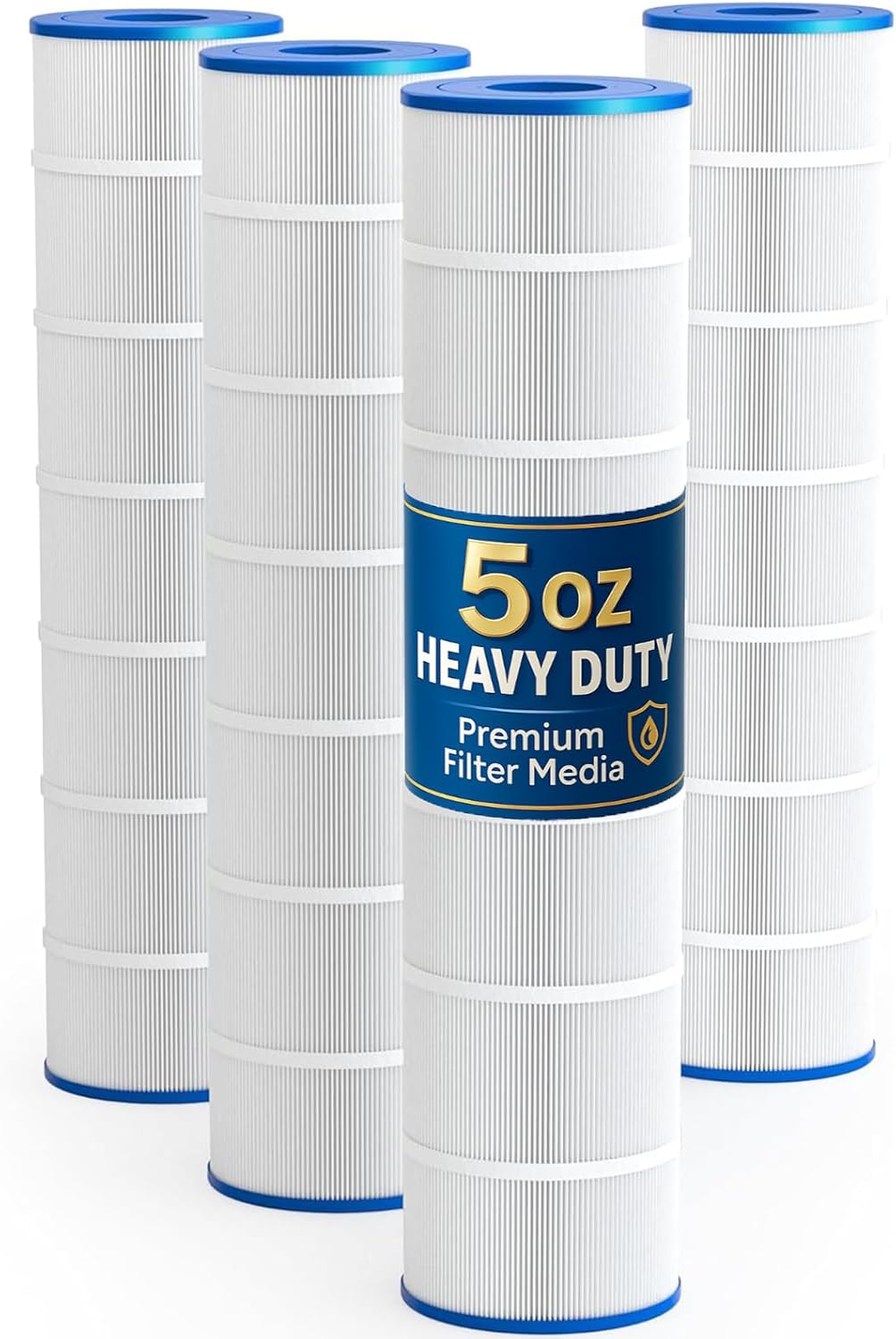 C5030 Pool Filter Cartridges (4 Pack), Compatible with Hayward SwimClear C5020, C5025, C5030, 5oz Heavy Duty Fabric, Replaces PA131, CX1280XRE