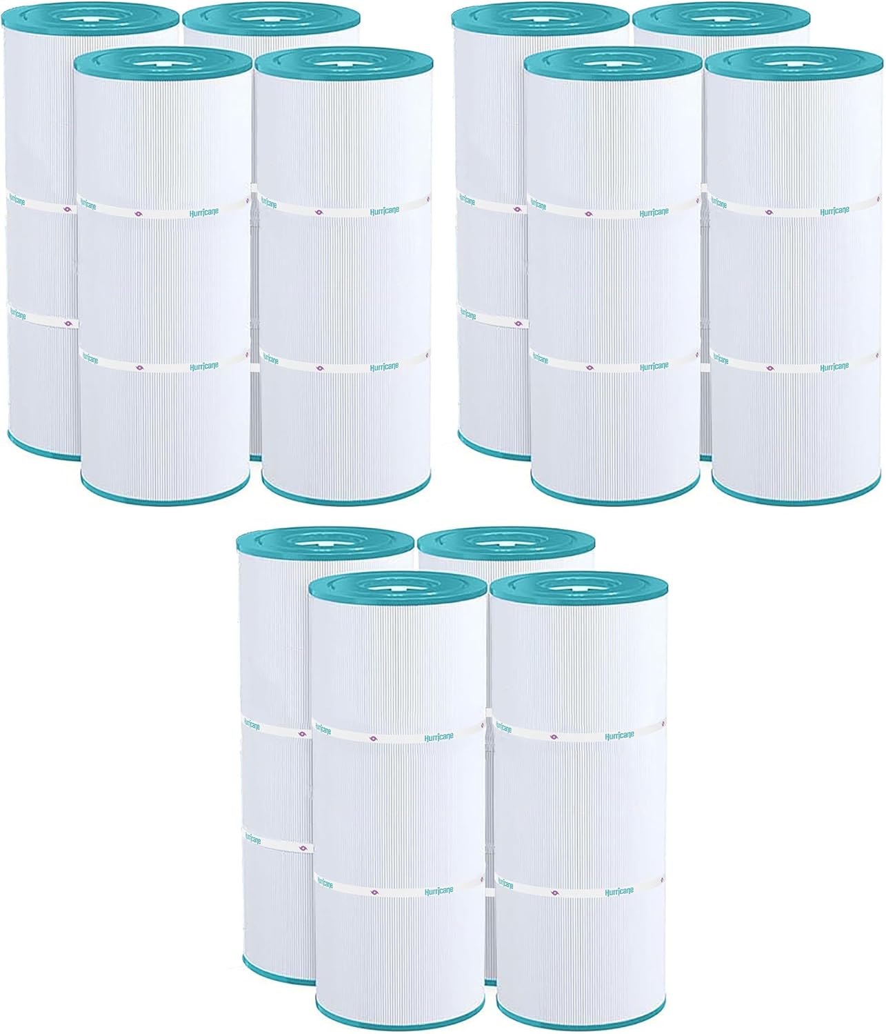 Hurricane Filters 12 Pack HF56SV-04 Advanced Pool Filter Cartridge - Replacement for PA56L, Hayward SwimClearC2030, CX481XREPAK4