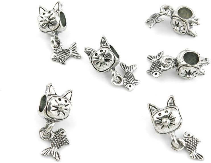 Price per Lot 270 PCS Jewelry Making Charms Antique Silver Tone Color Jewellery Charme Findingss Bulk Wholesale Suppliers Arts Crafts 814EU Cat Fish Loose Beads