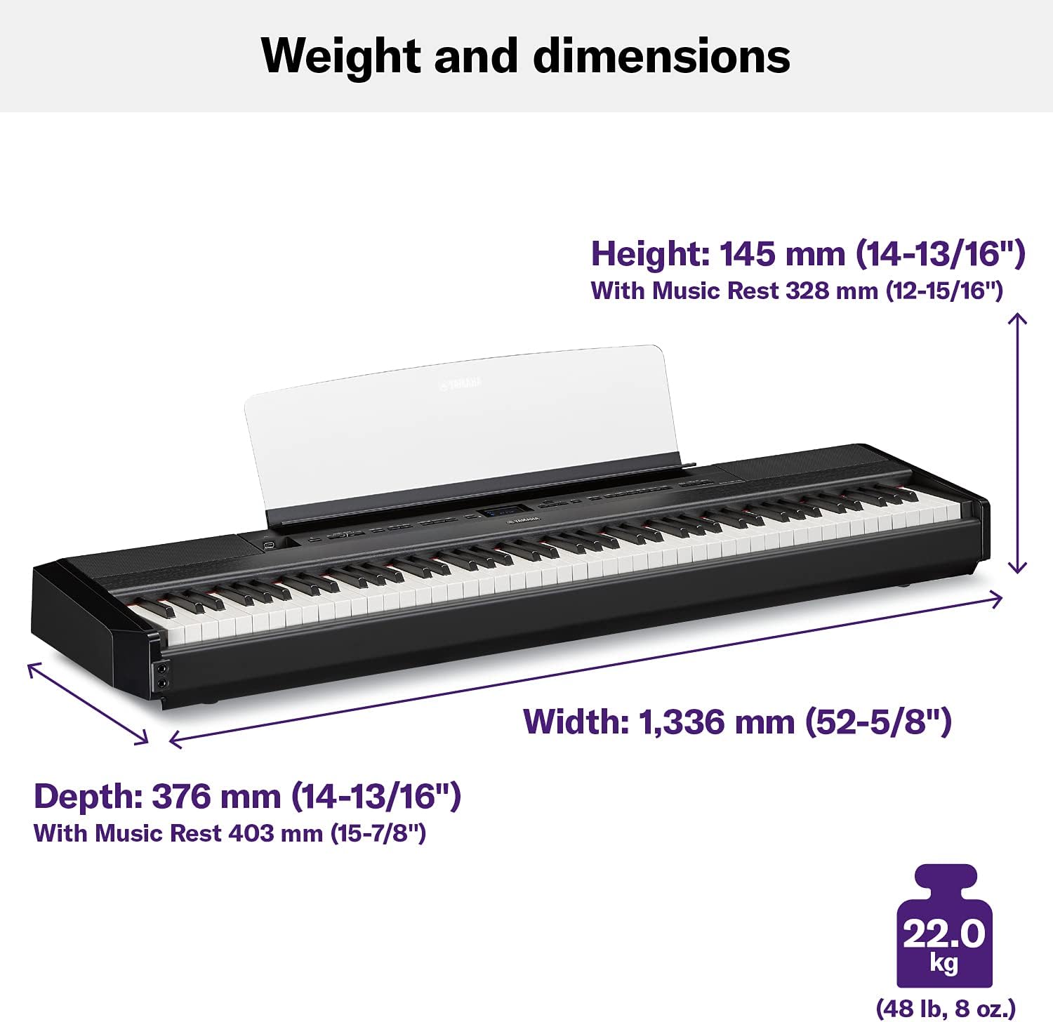 Yamaha P515 88-Key Weighted Action Digital Piano, Black