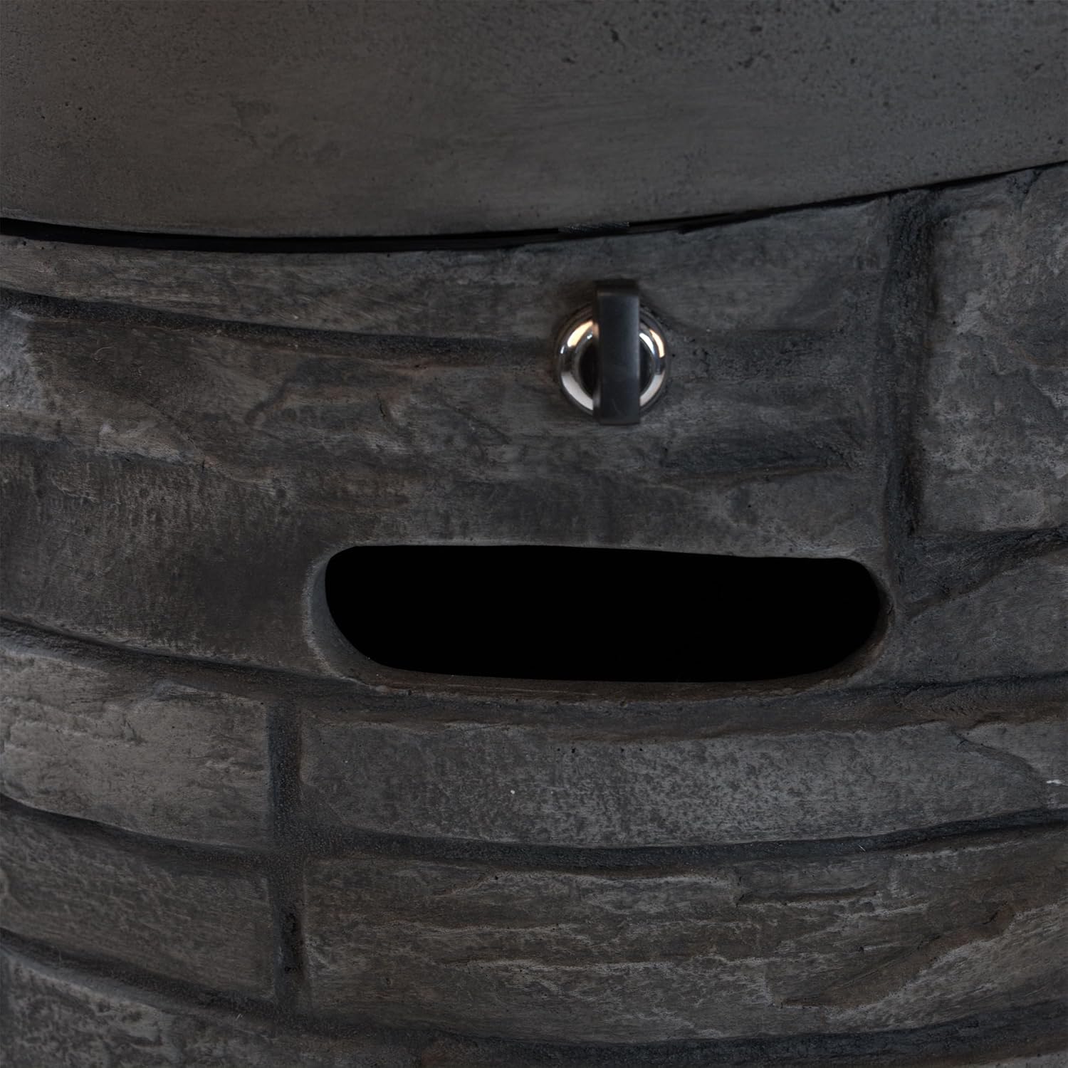 32,000 Btu Outdoor Gas Fire Pit with CSA Certification, 20 Inches Round Design, Lava Stones, Rainproof Cover, & Cultured Stone Finish – Patios (Stone Gray)