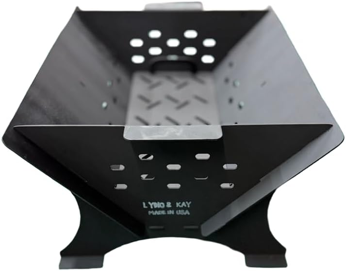 Portable Fire Pit – 32”x20”x14” – Portable with Removable Ash Tray – Ultra Compact Foldable Design – Portable Folds Flat Made in The USA