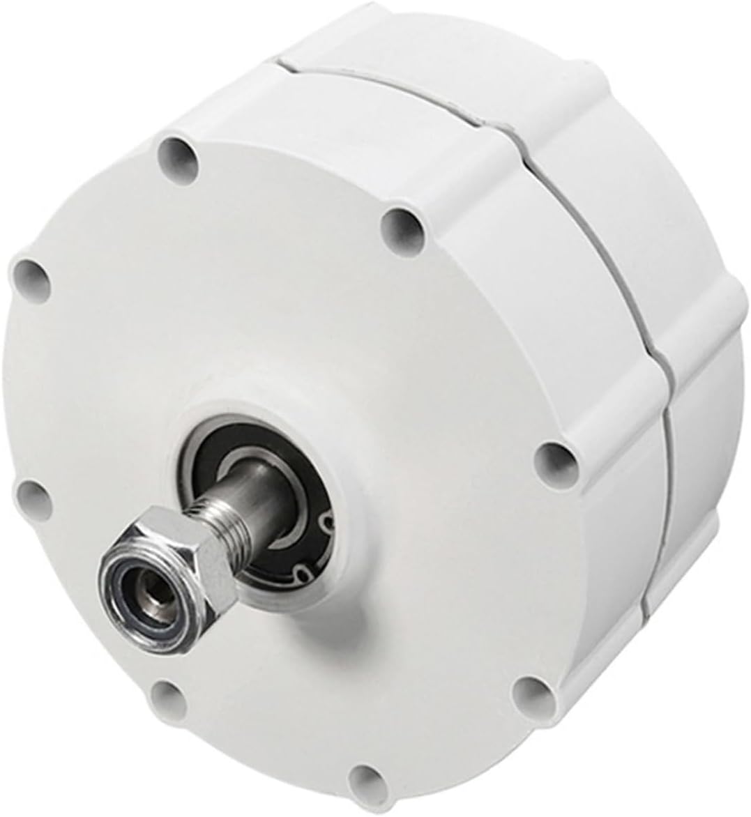 Wind Turbines, 5KW 12V 24V 48V Small Electric Generator for Windmills Dynamo Wind Water Turbine 5000W Gearless Permanent Magnet Generator(No Base,Single Shaft_24V_5KW)