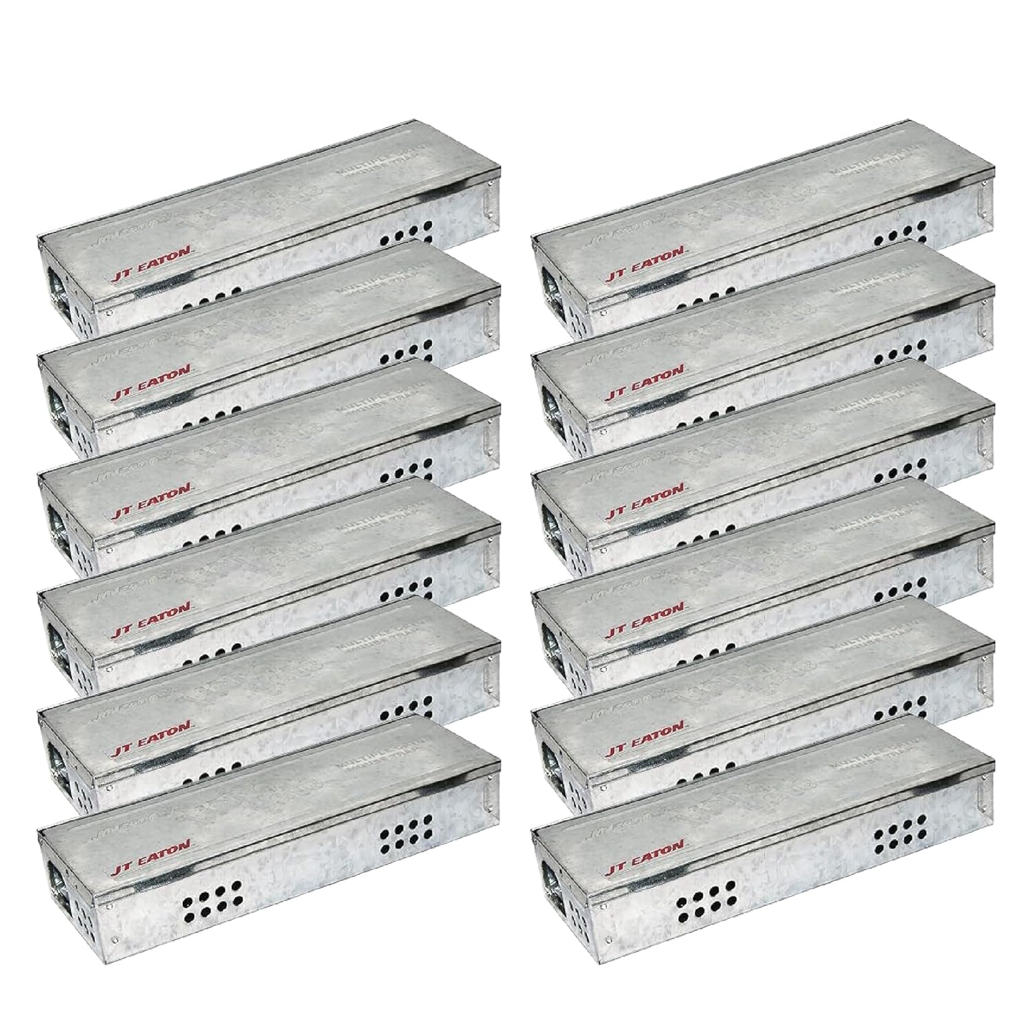 Little Pete Slim Multiple Catch Mouse Trap – Space-Saving Indoor Rodent Trap, No Bait or Poison Needed, 12 Total Traps